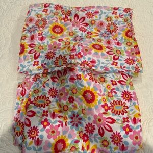 Pottery Barn Kids twin flannel sheet set.